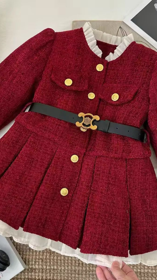 Mini Peak Tweed Dress