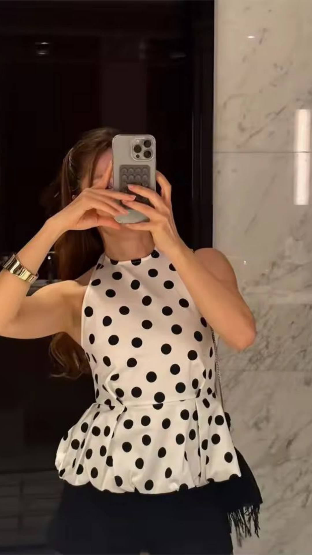 Halter Polka Blouse