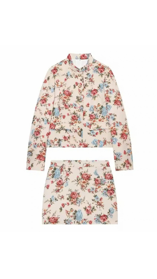 Flora blazer and skirt set