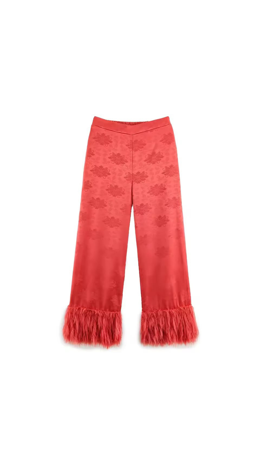 Fringed feather blouse and pants