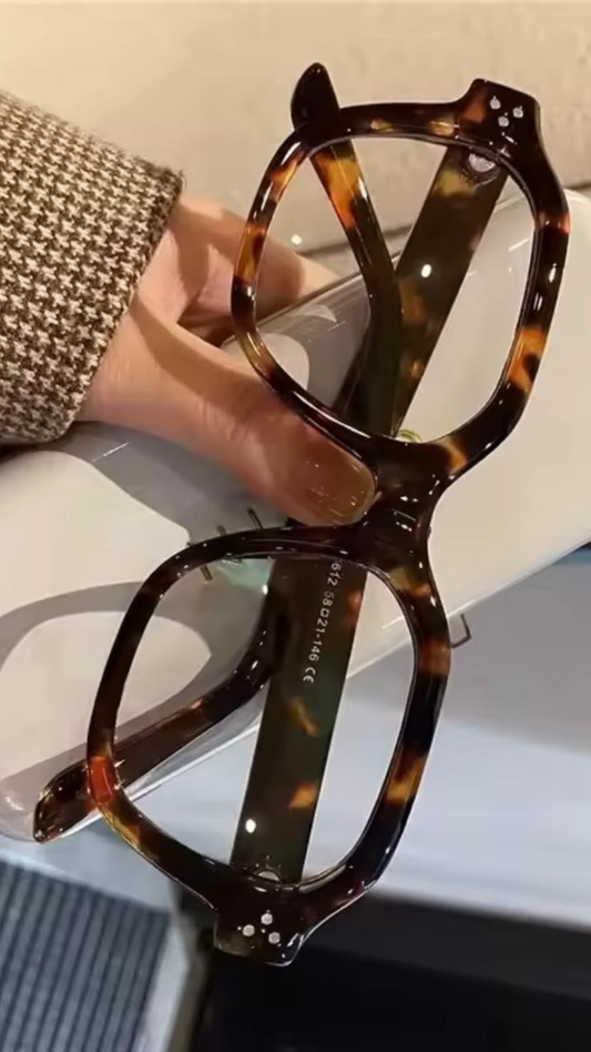 Clear square sunglasses