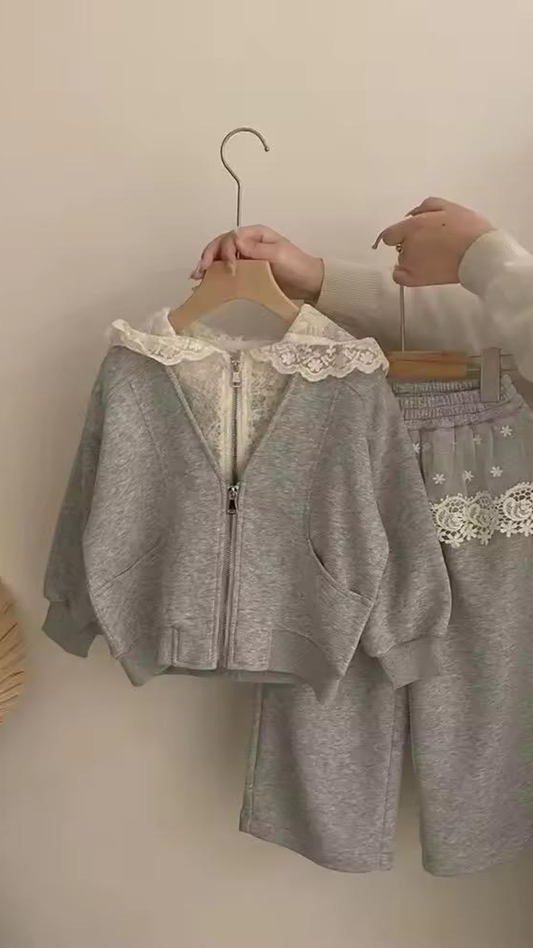 Lace Detailed Comfy Tracksuit