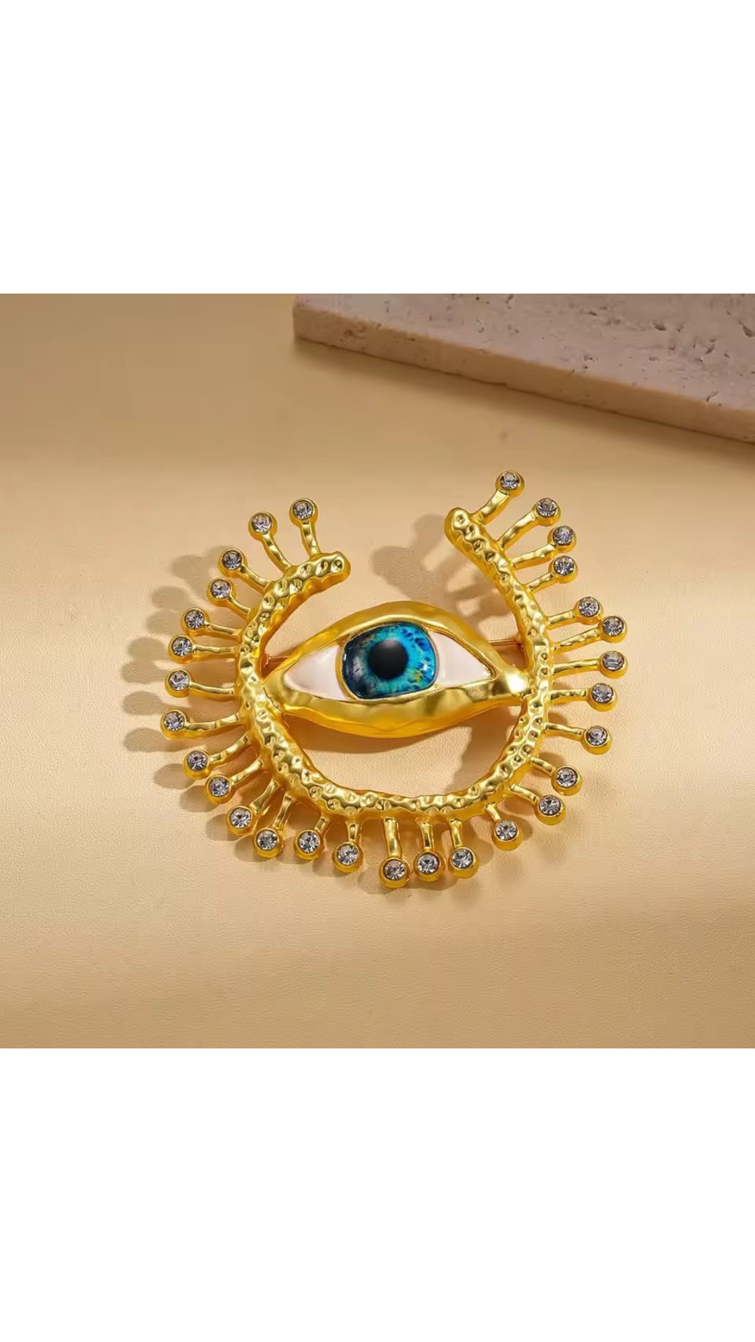 Evil eye brooch
