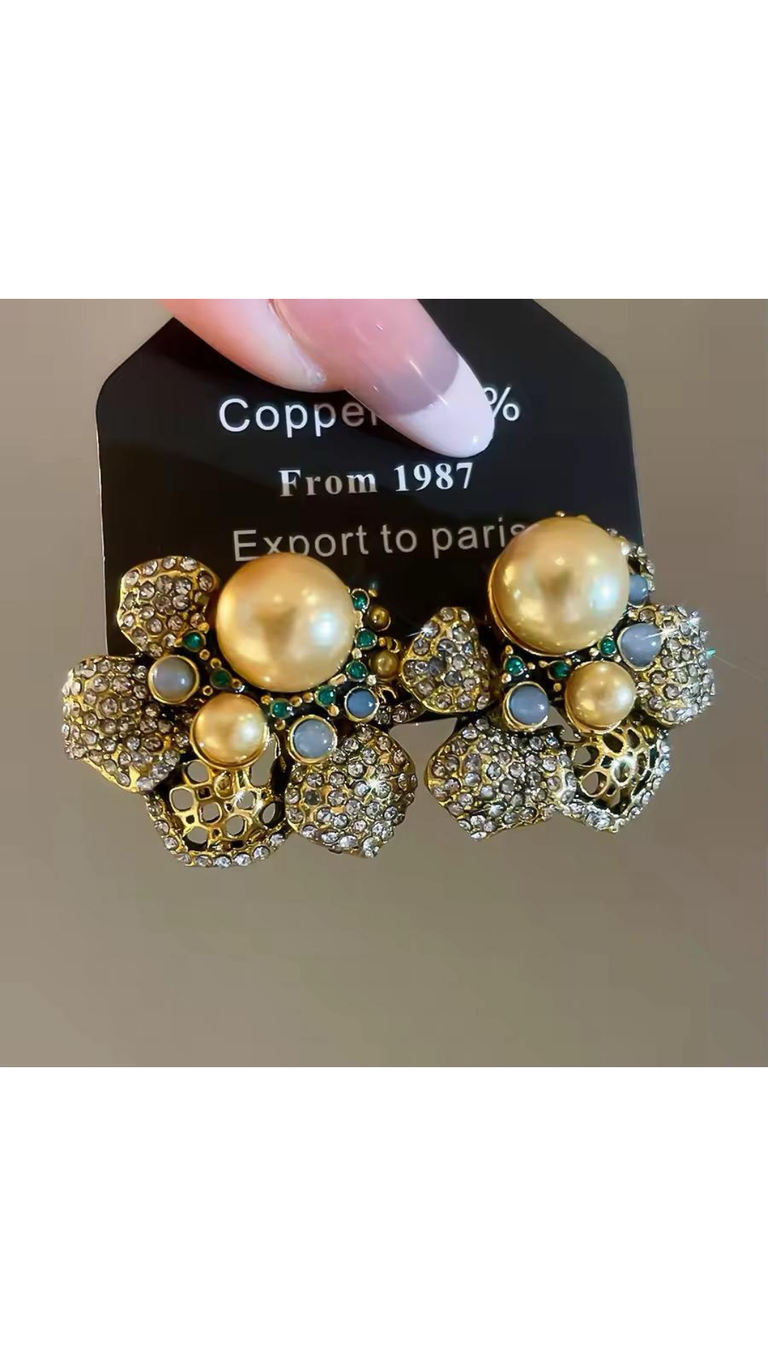 Rhinestone dina earrings