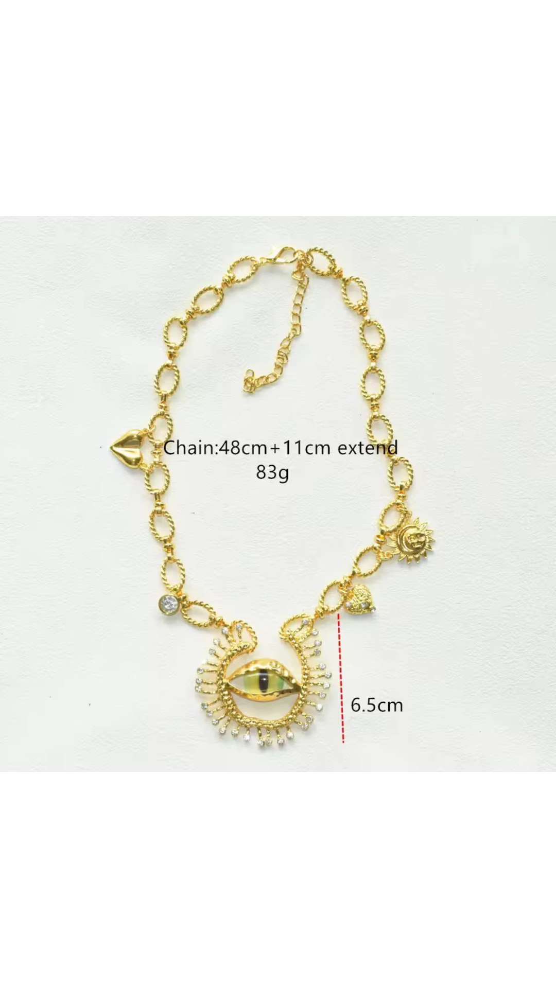 Evil eye charm neck piece