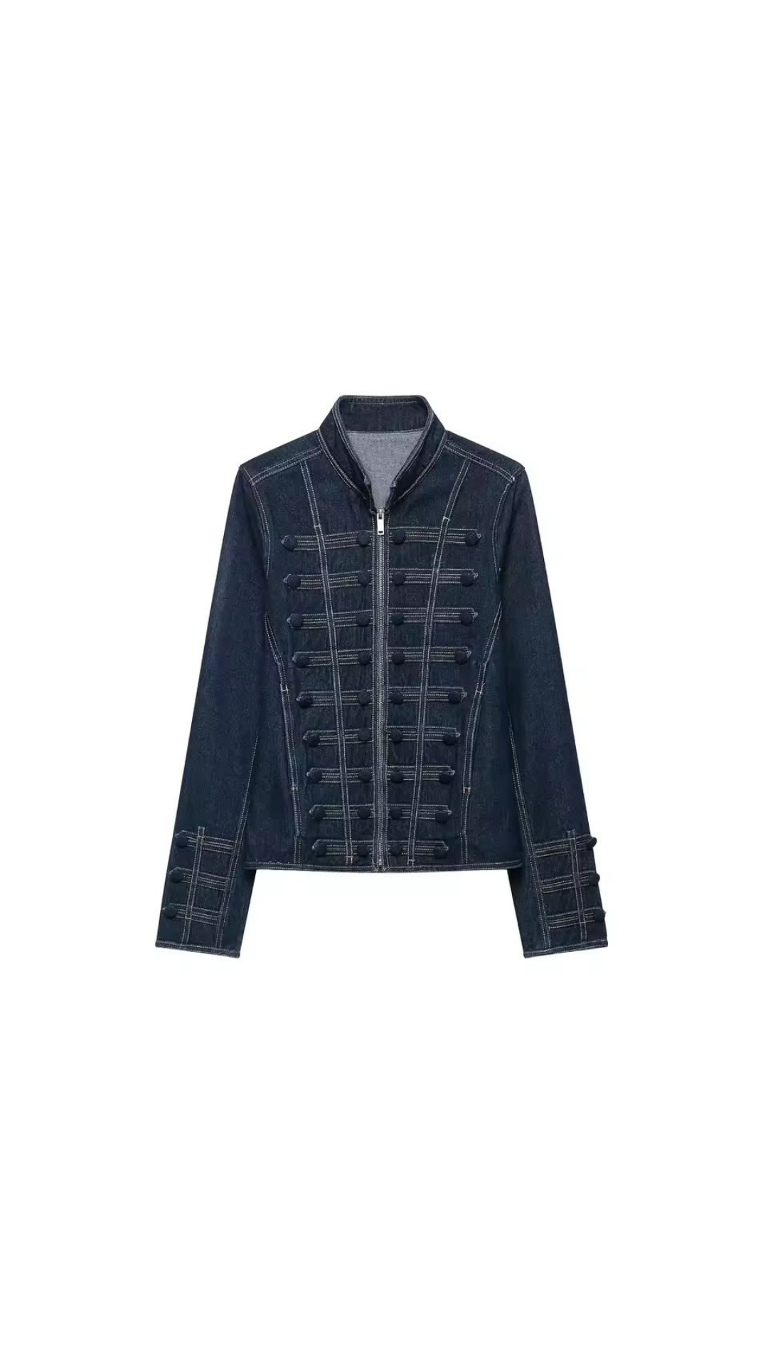 Zipper denim jacket