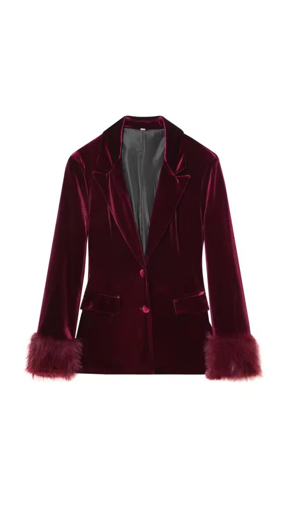 Fur blazer set