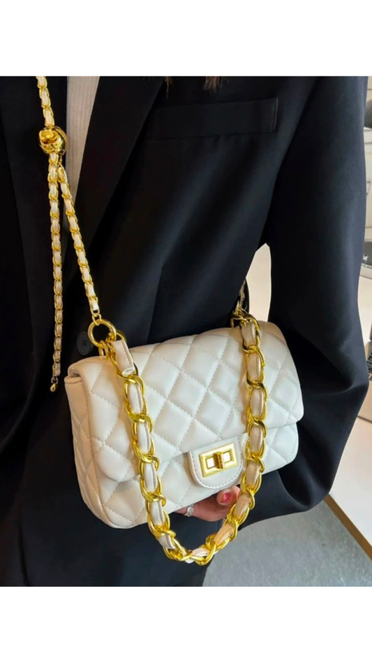 Double chain crossbody bag