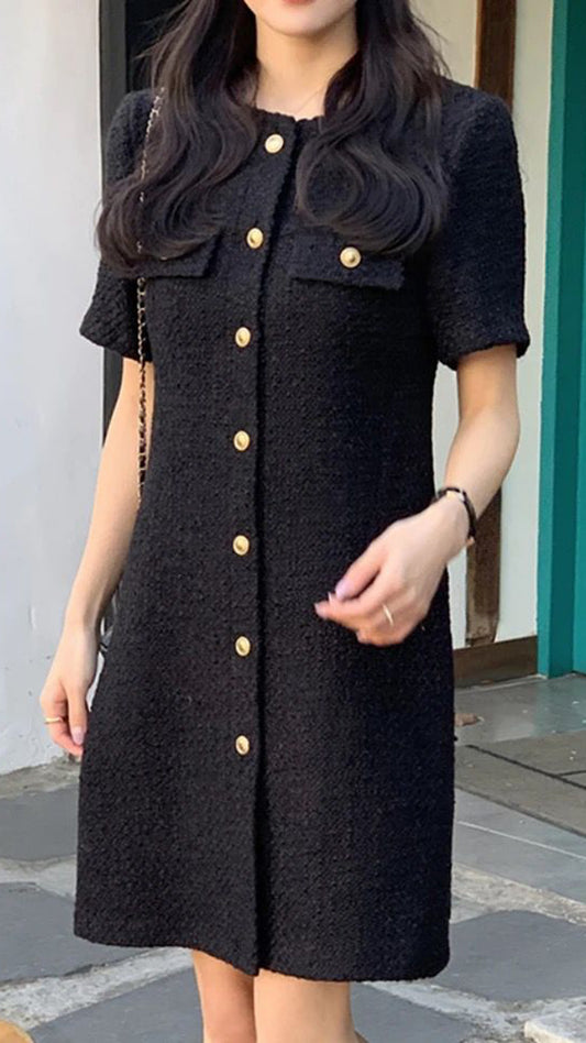 Tweed Black Dress