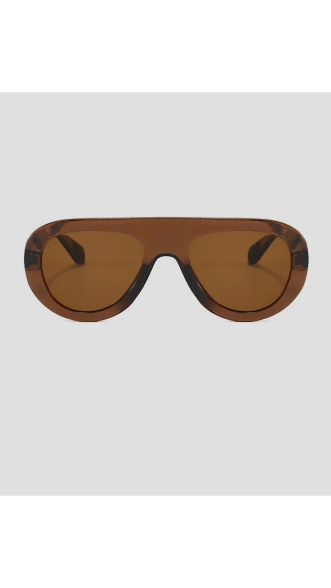 Brown aviator sunglasses