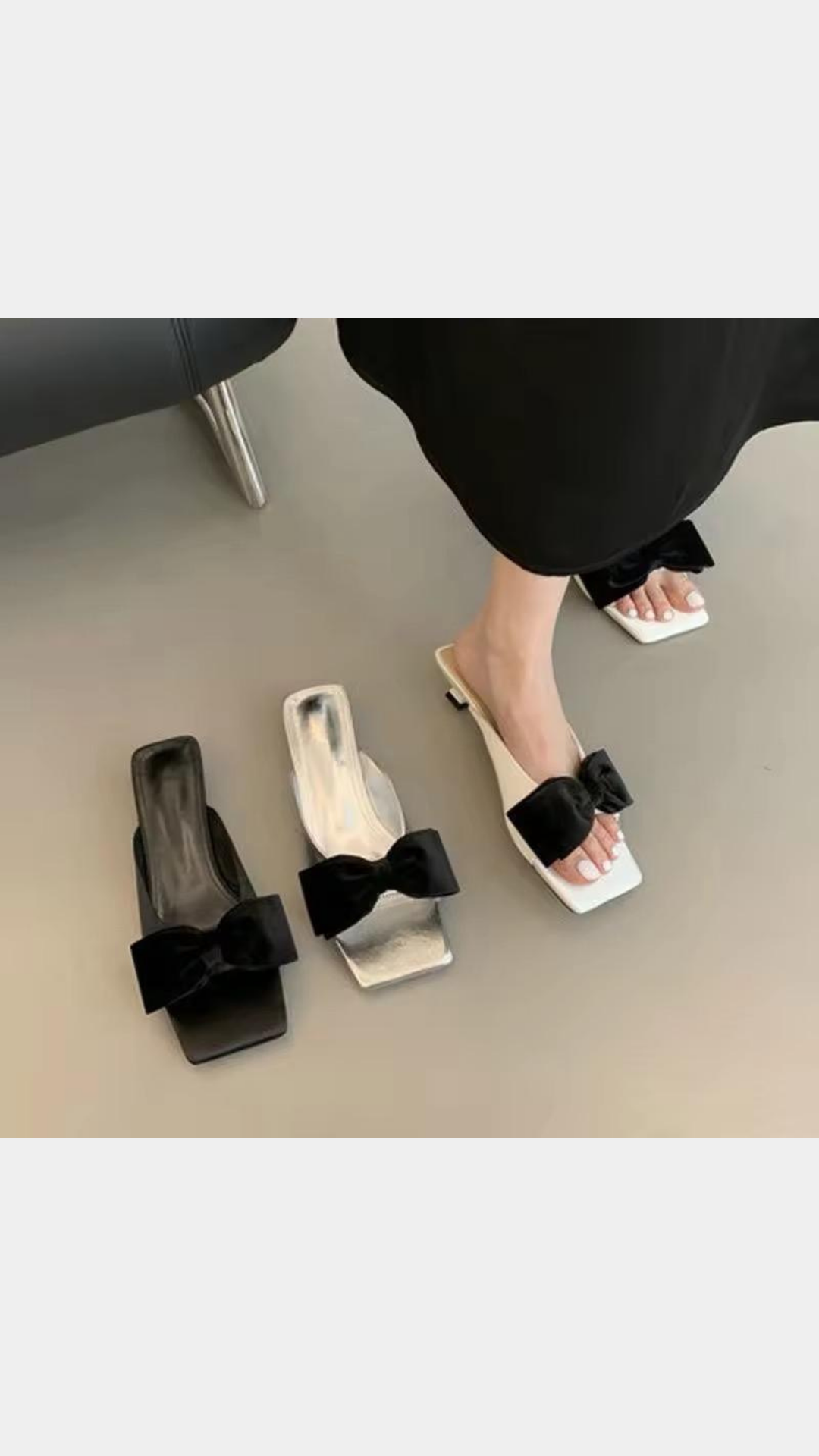 Bow low heel