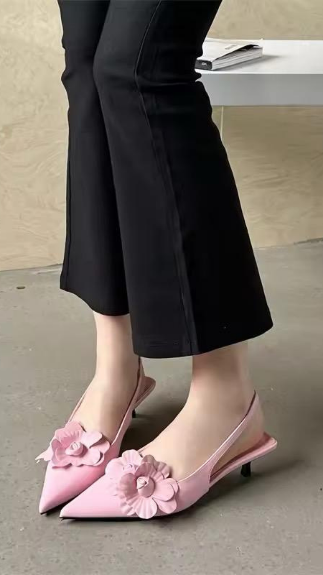 Flower Appliqué Heels