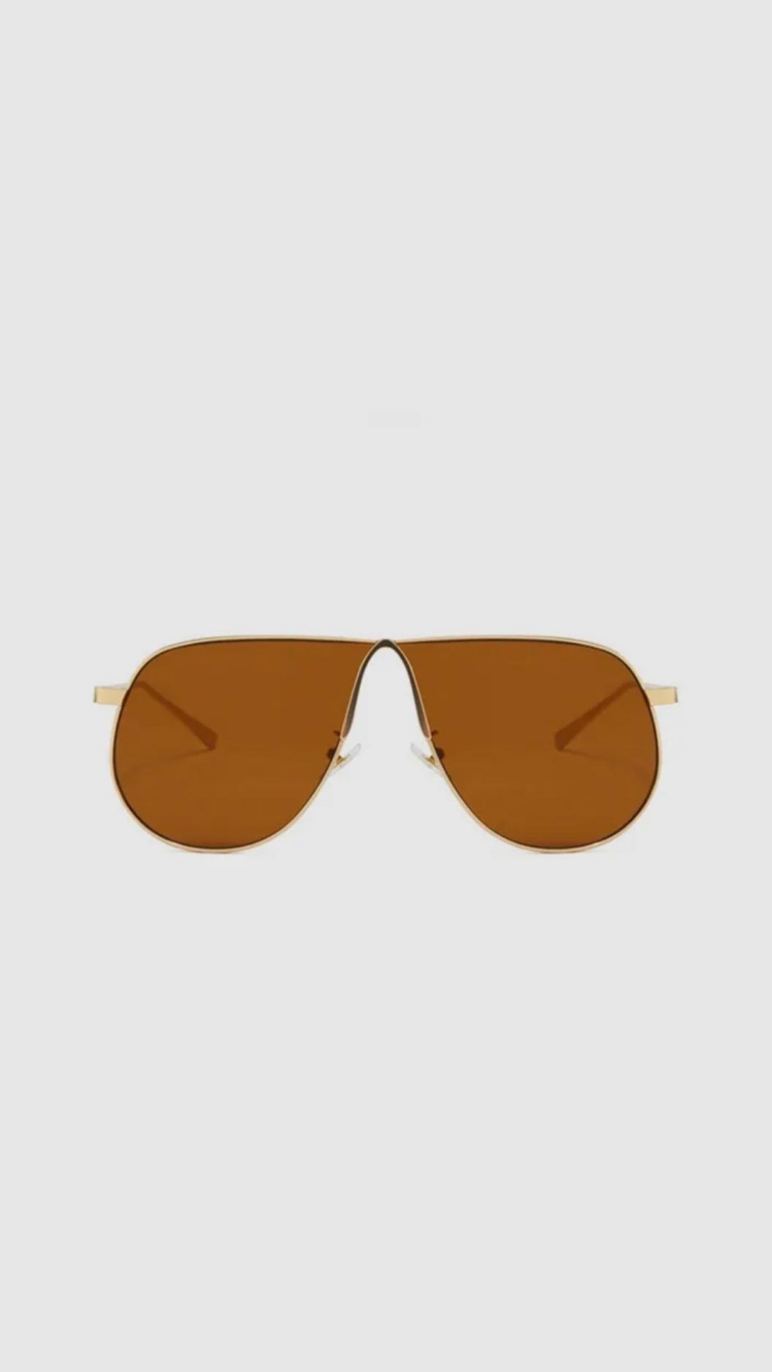 Luxe oversized aviators Sunglasses