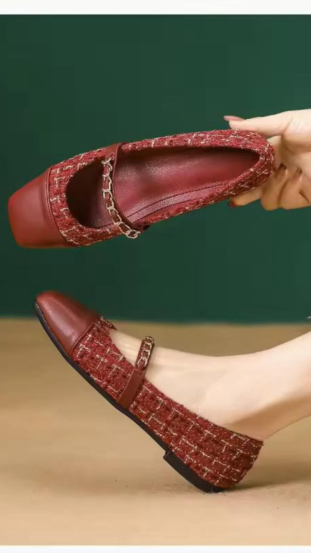 Tweed Ballerinas