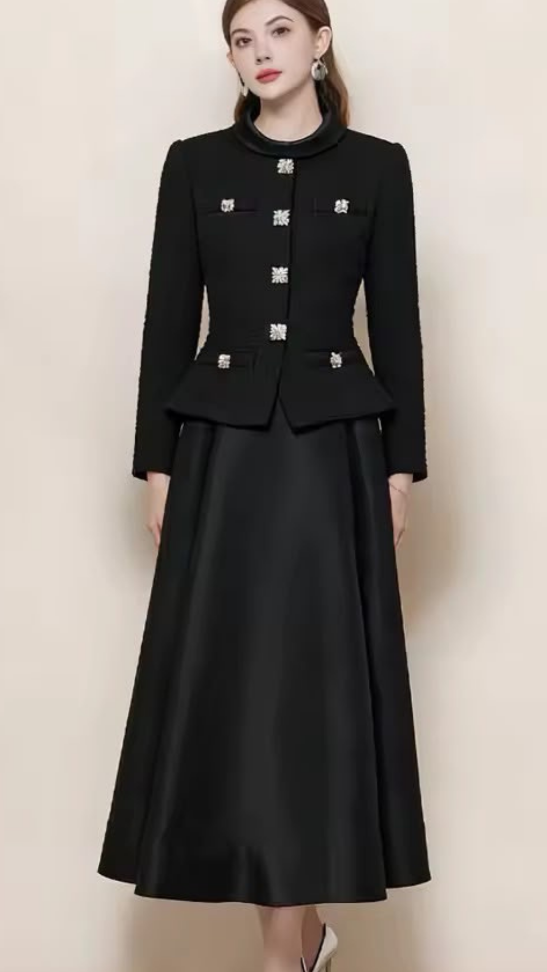 Victorian tweed splice dress
