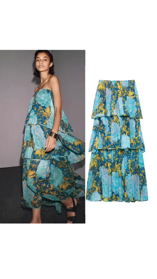 Tube Ruffle Long Dress