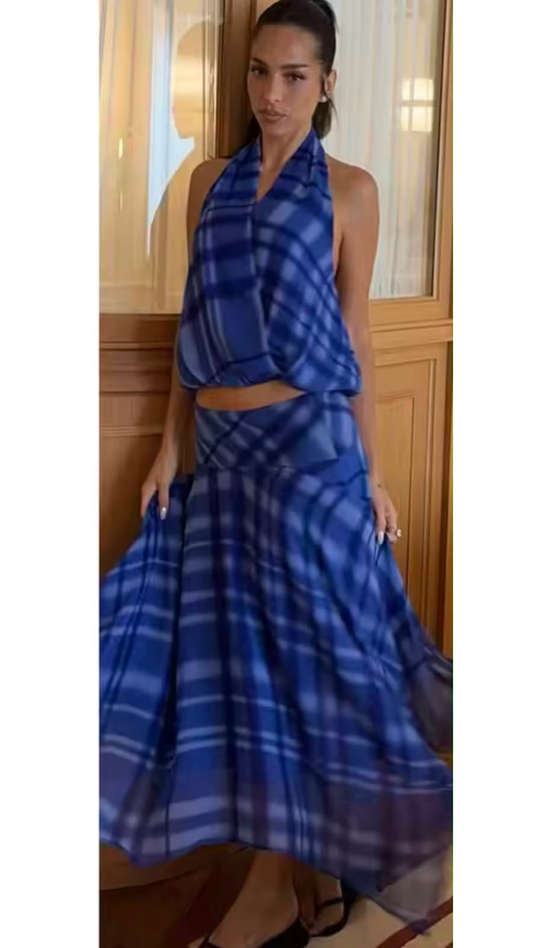 Asymmetric skirt and top set