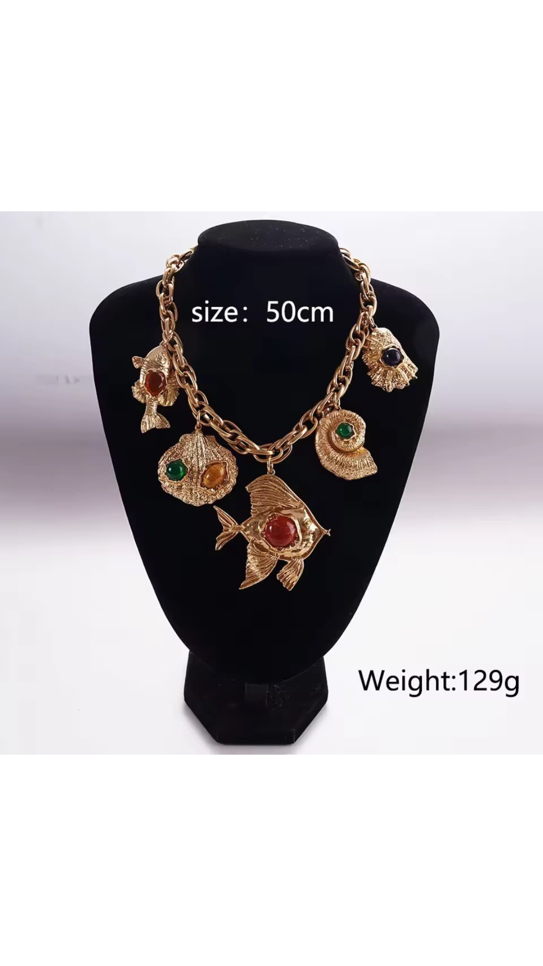 Aqua gold neck piece