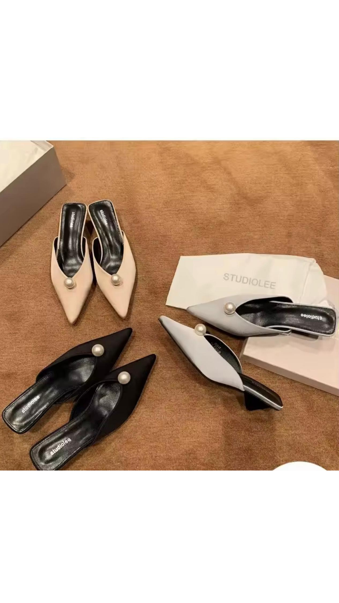 Pearl Kitten Heels