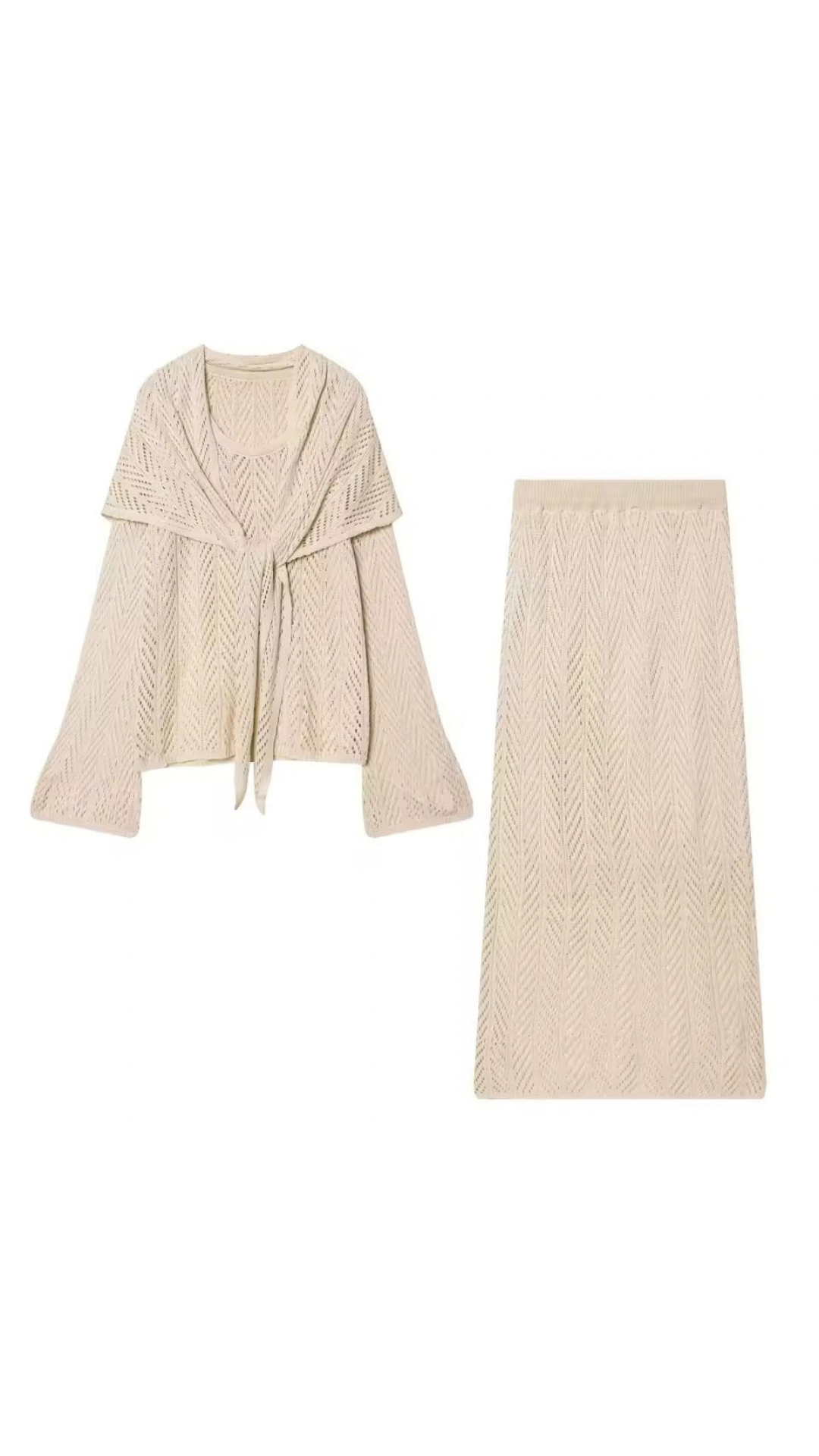 Knitted skirt set