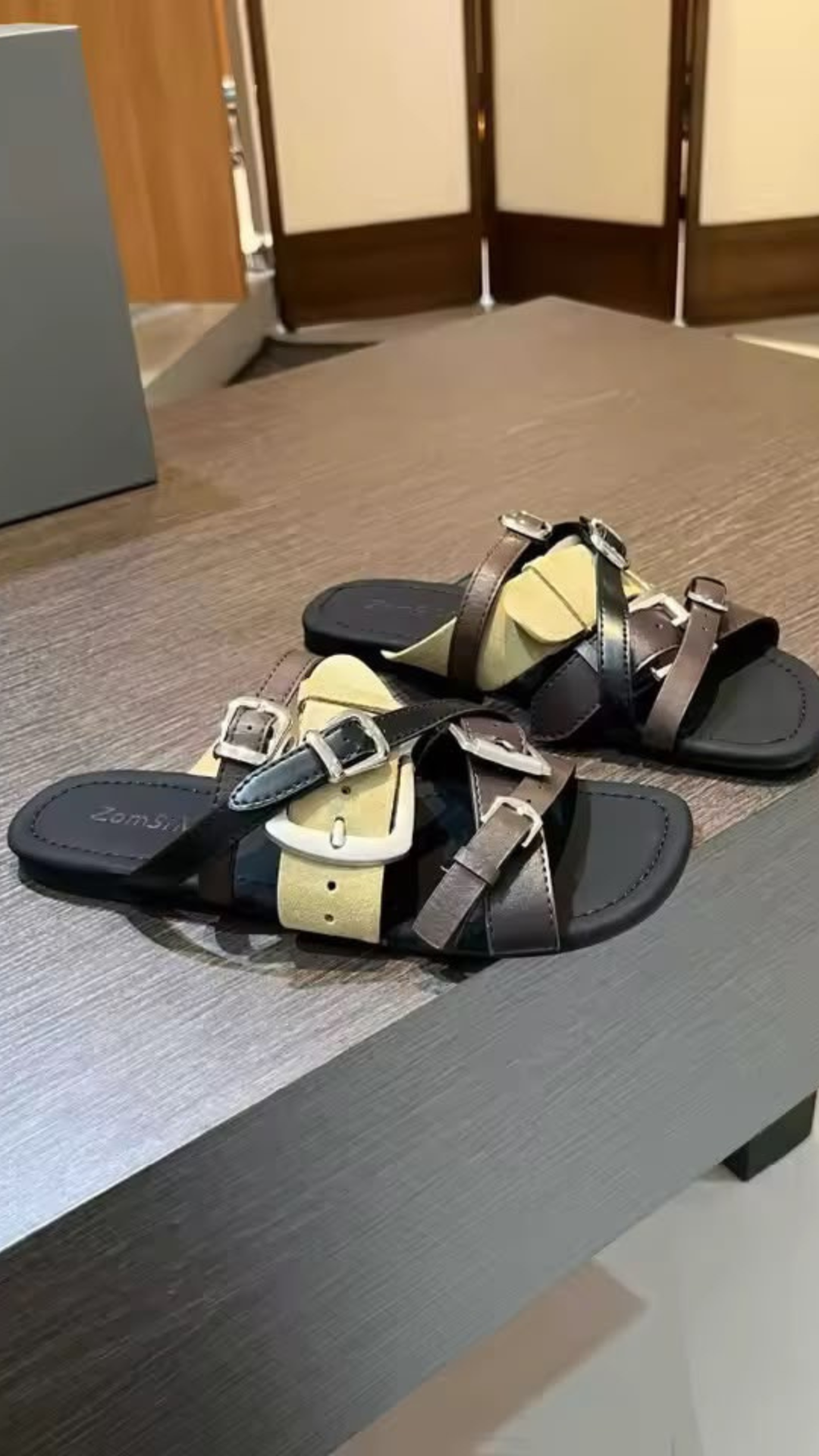 Strappy flats