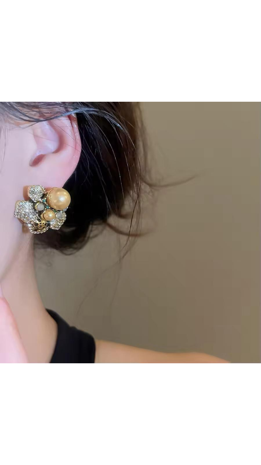 Rhinestone dina earrings