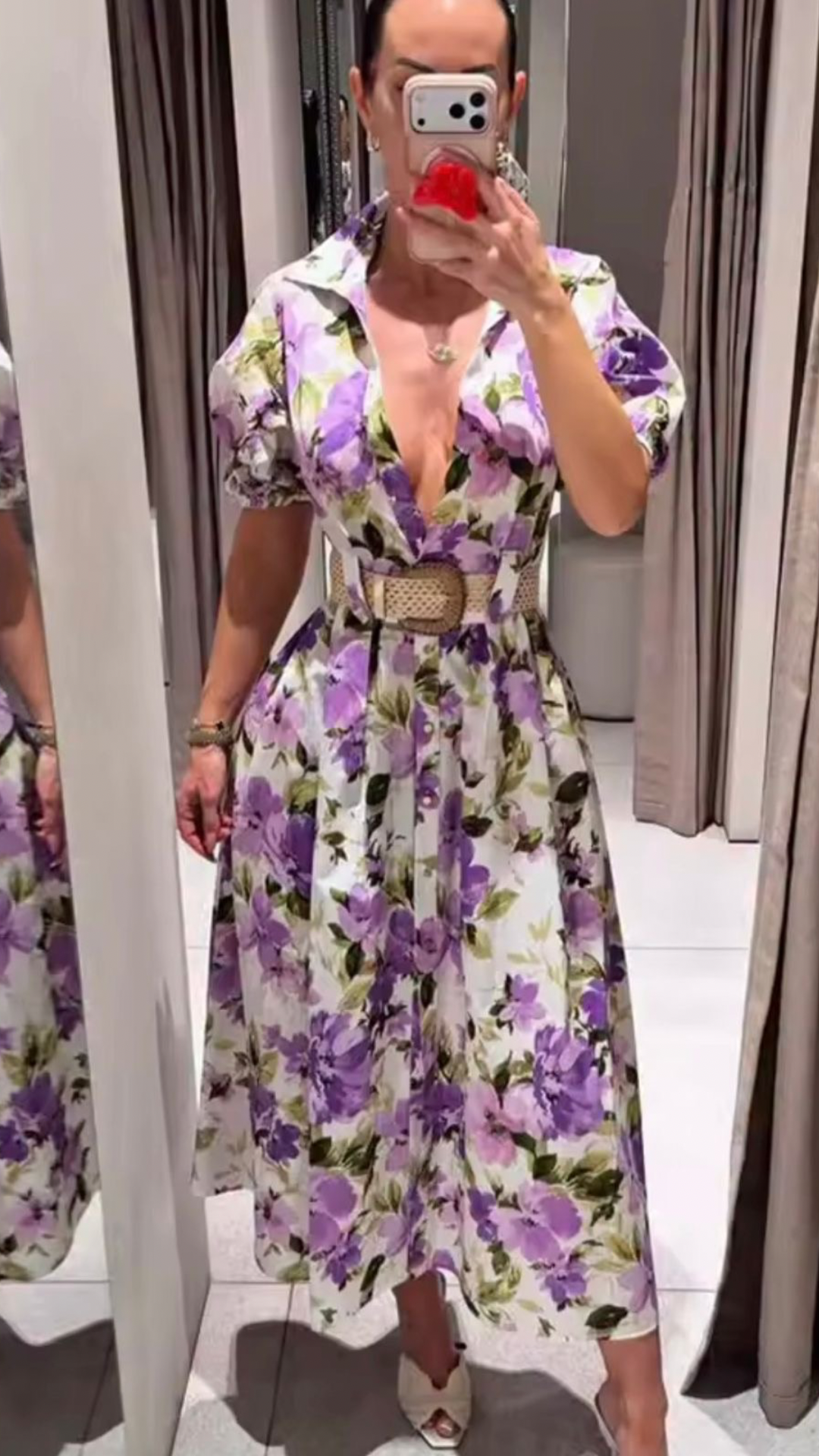 Floral Belted Dress