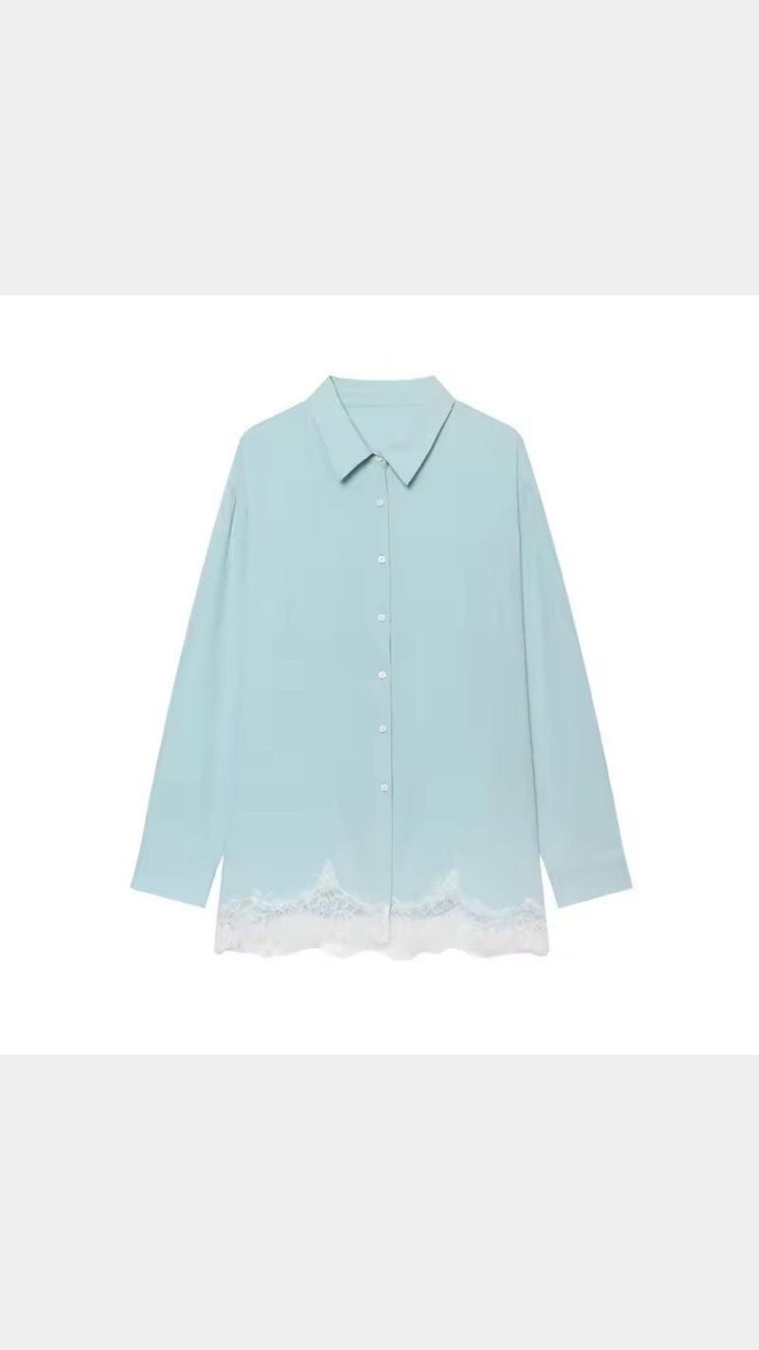 Lace icy blue shorts set