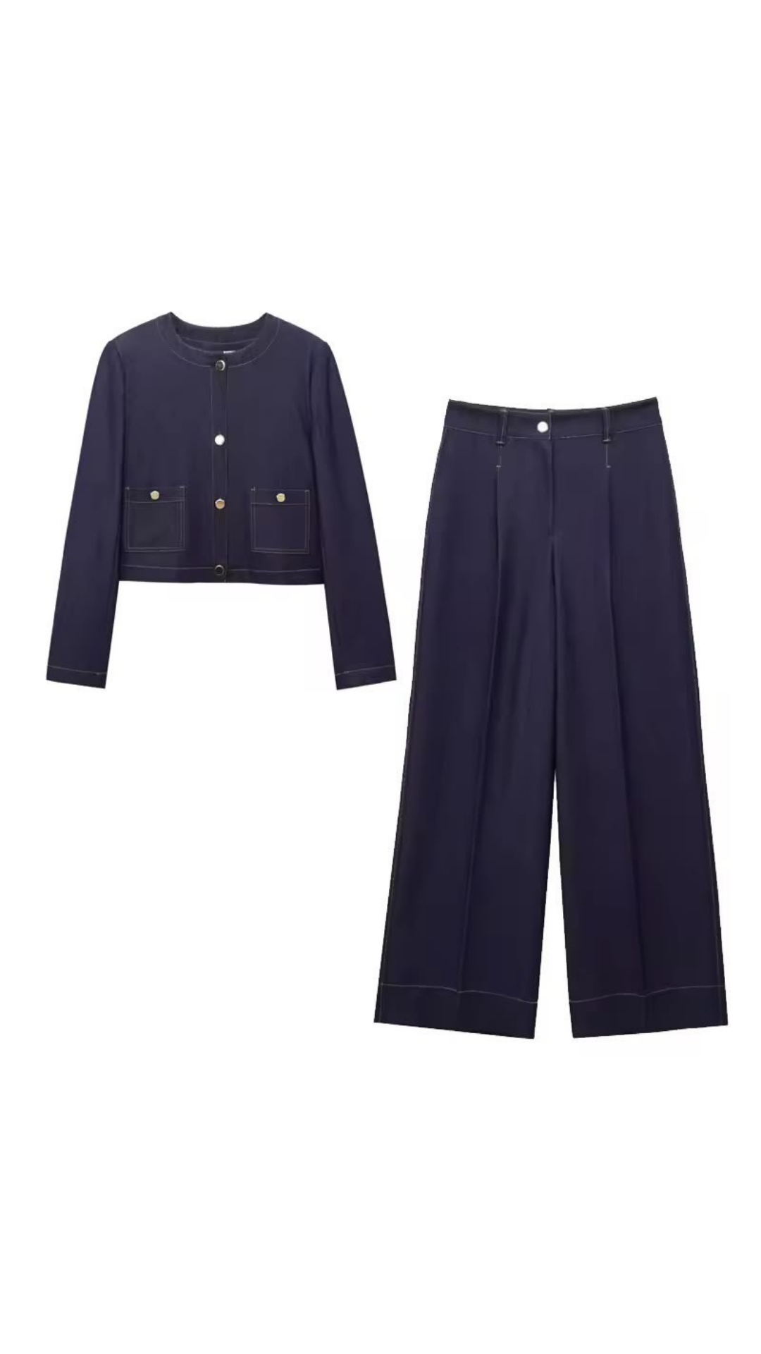 Buttoned blazer and pants