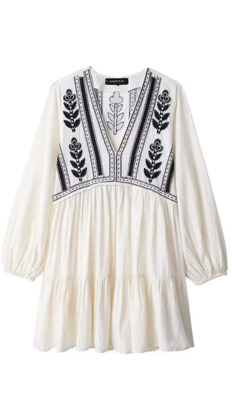 White Embroidered Dress