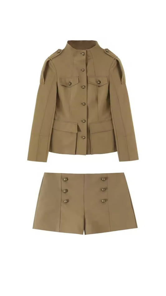 Founders coat and shorts set