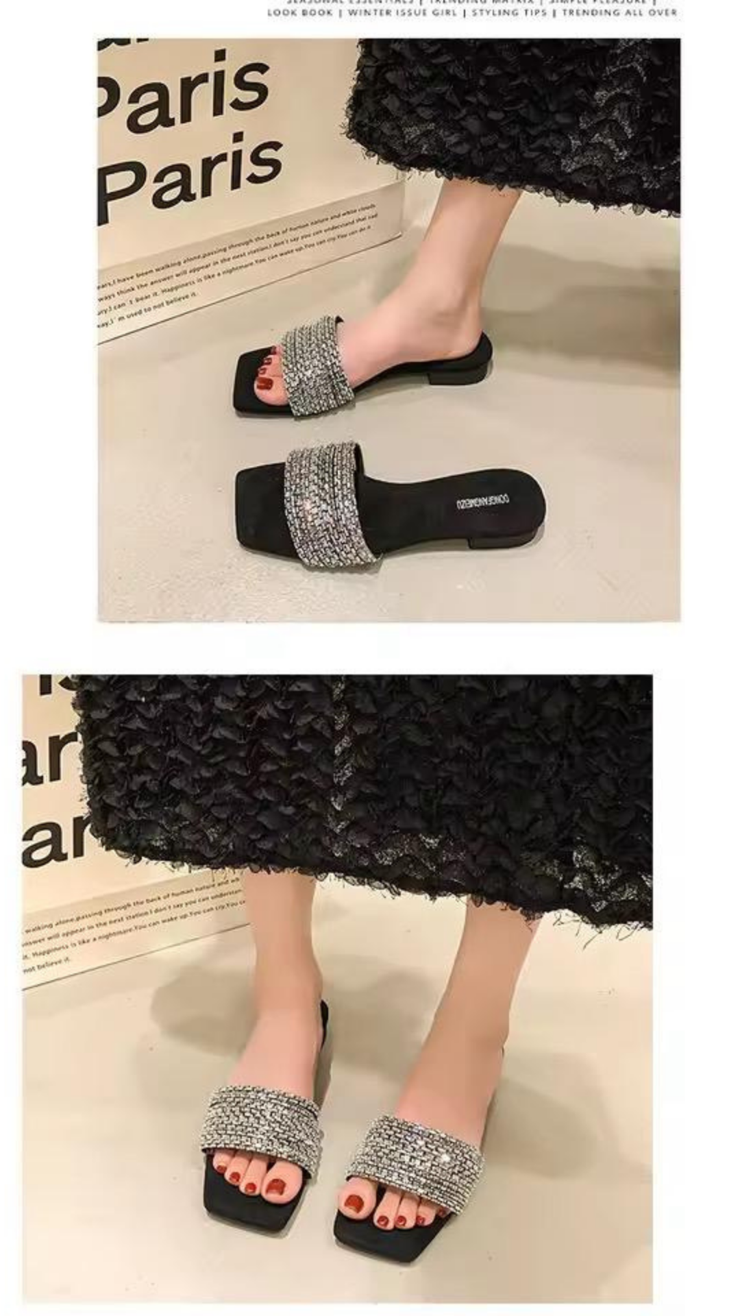 Sequinned flats
