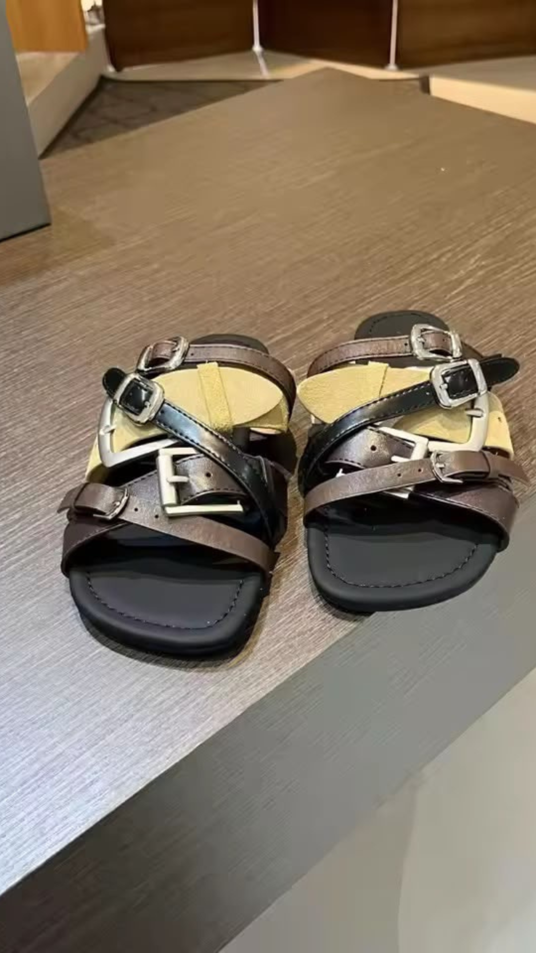 Strappy flats