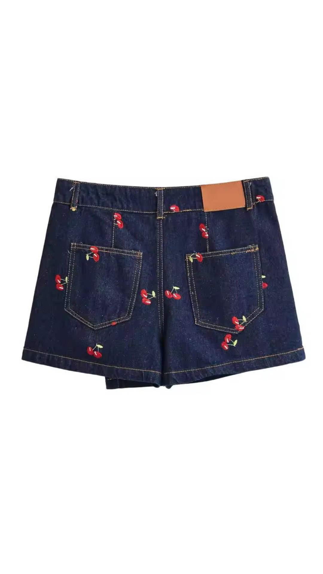 Cherry Embroidered Top & Skort Set
