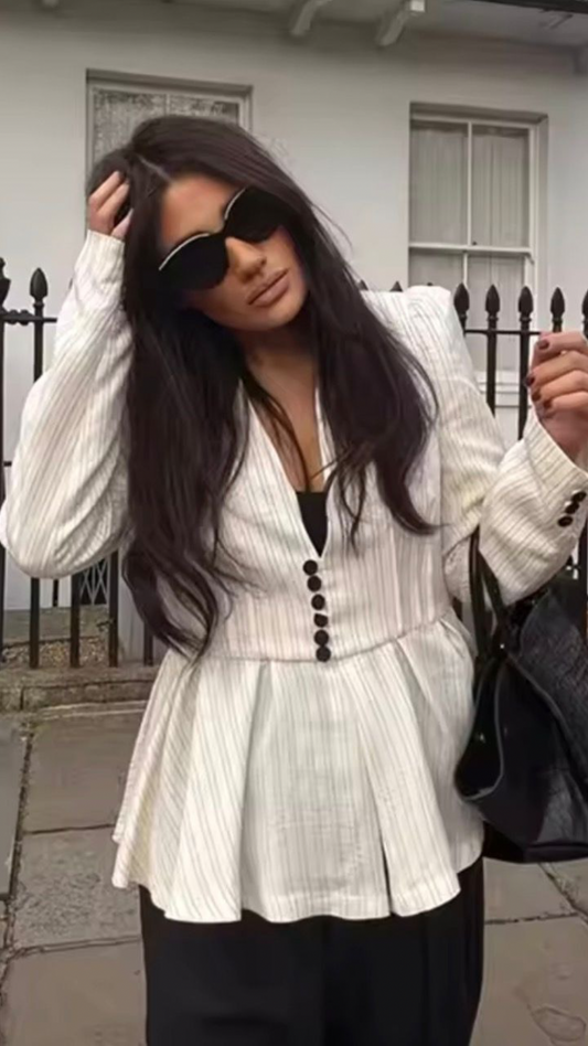Peplum Blazer Top