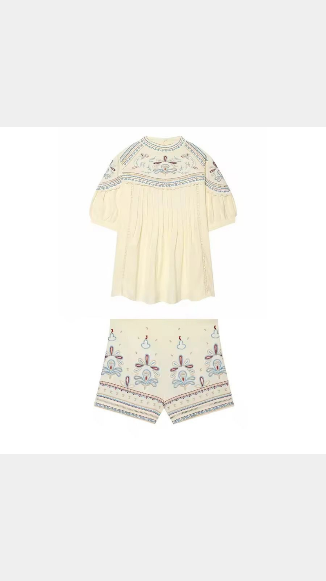 Cutout top and shorts set
