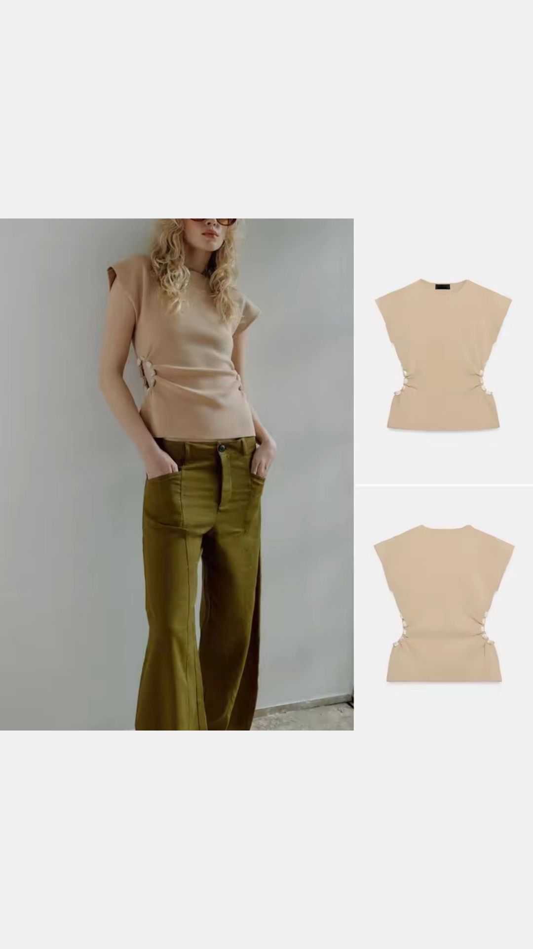 Beaded cutout blouse