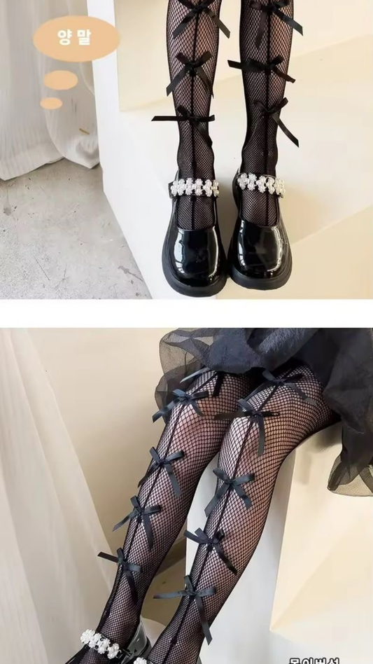 Bow Net Stockings