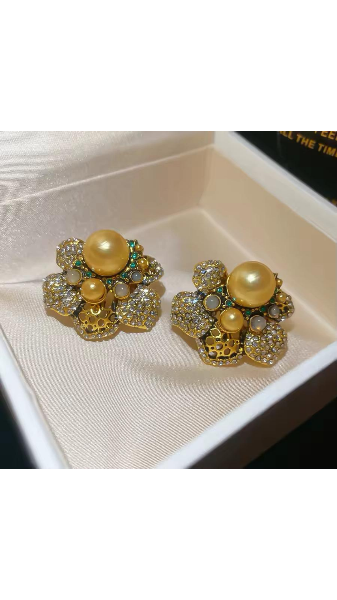 Rhinestone dina earrings