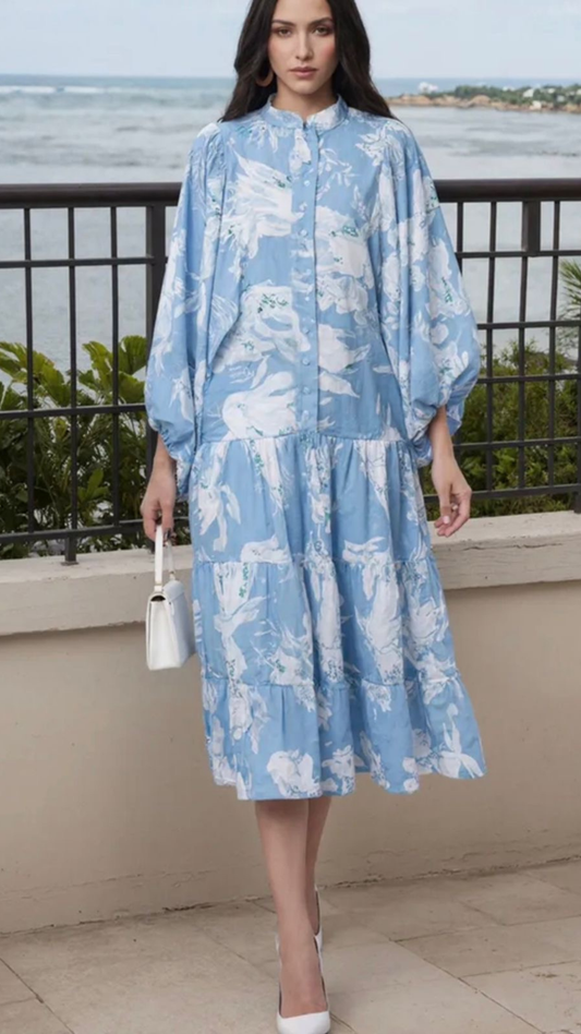 Azure Bloom Dress