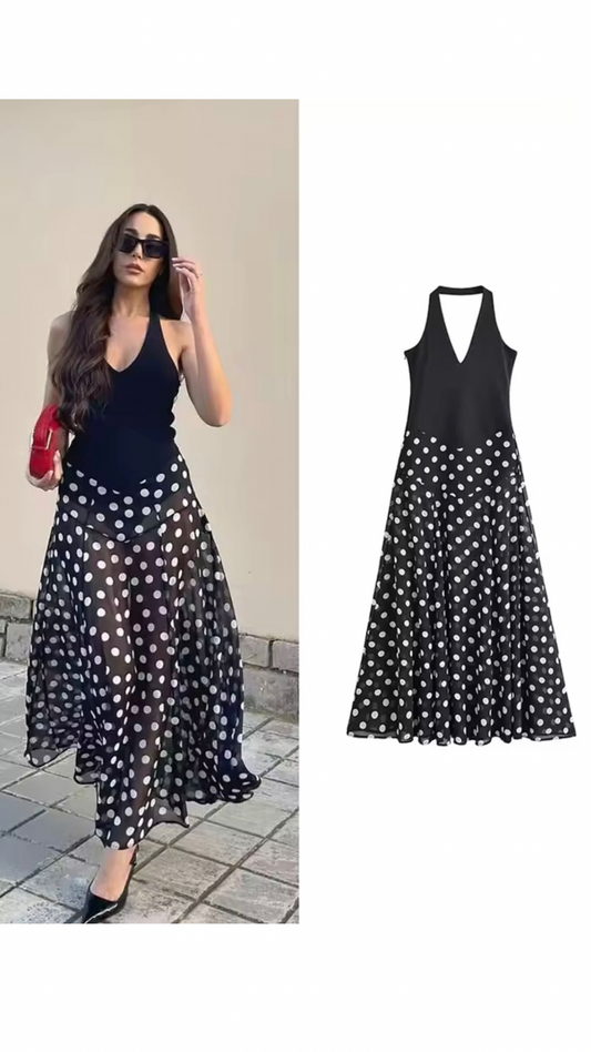 Halter Polka Dress