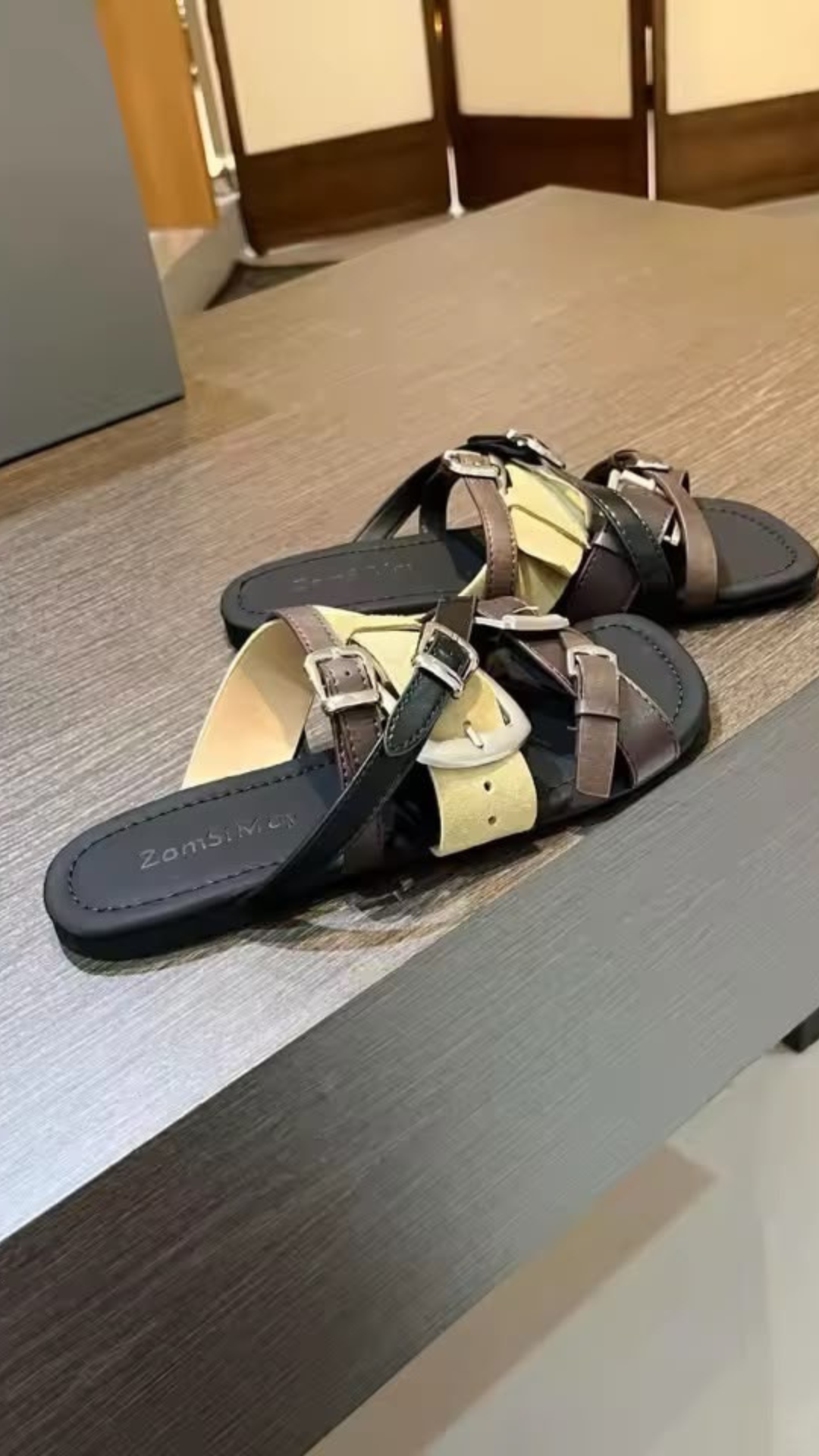 Strappy flats