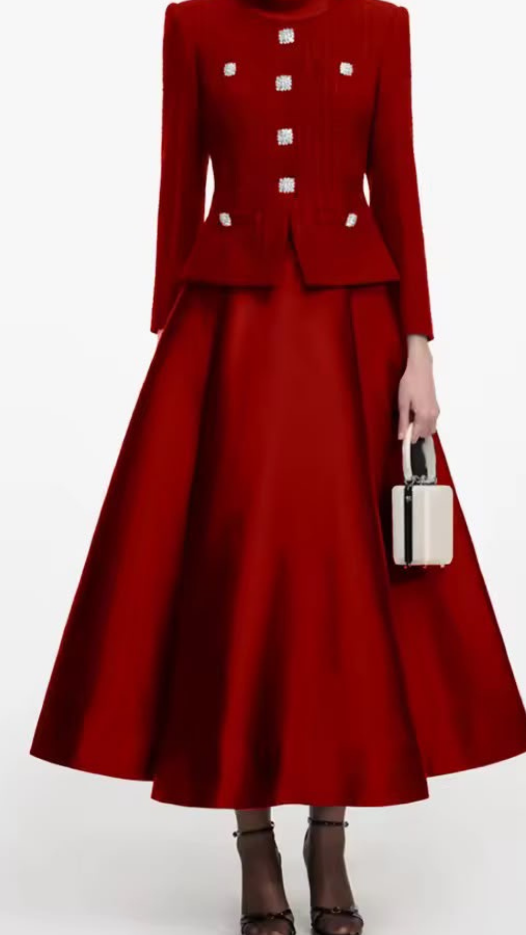 Victorian tweed splice dress