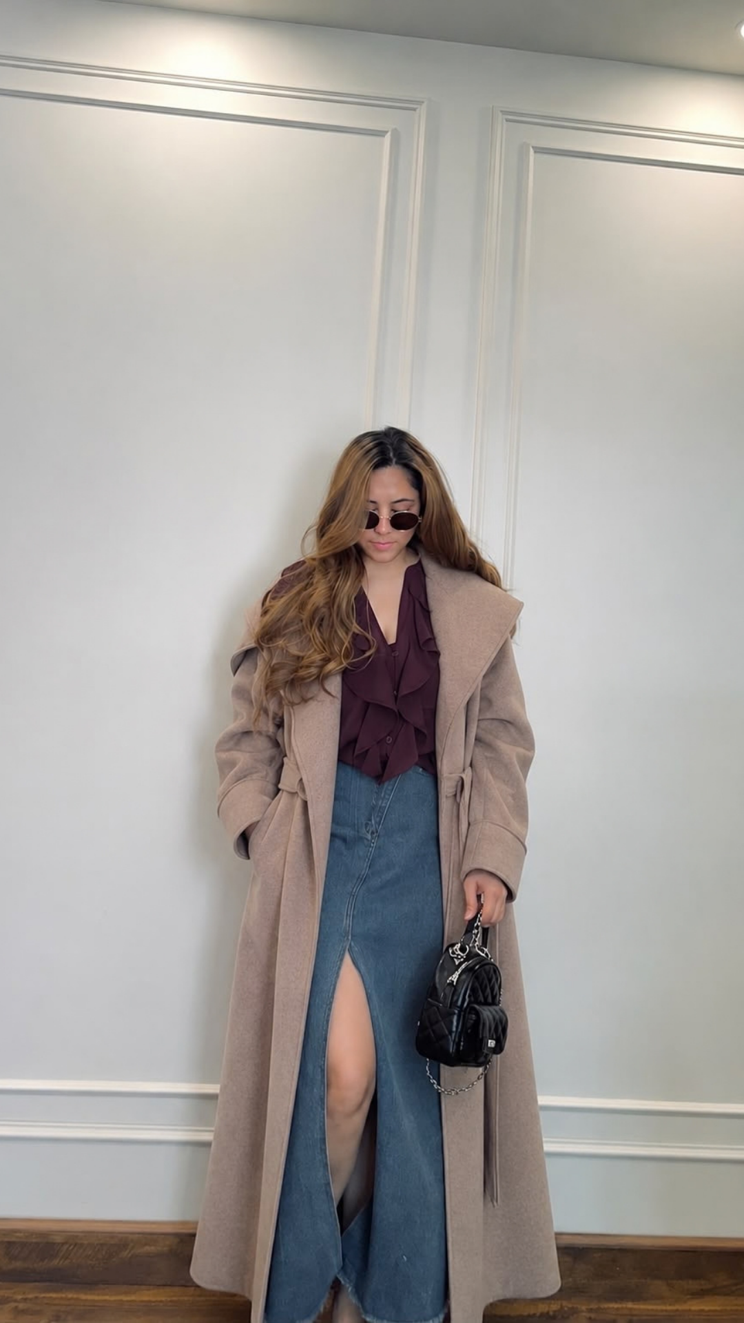Long belted coat
