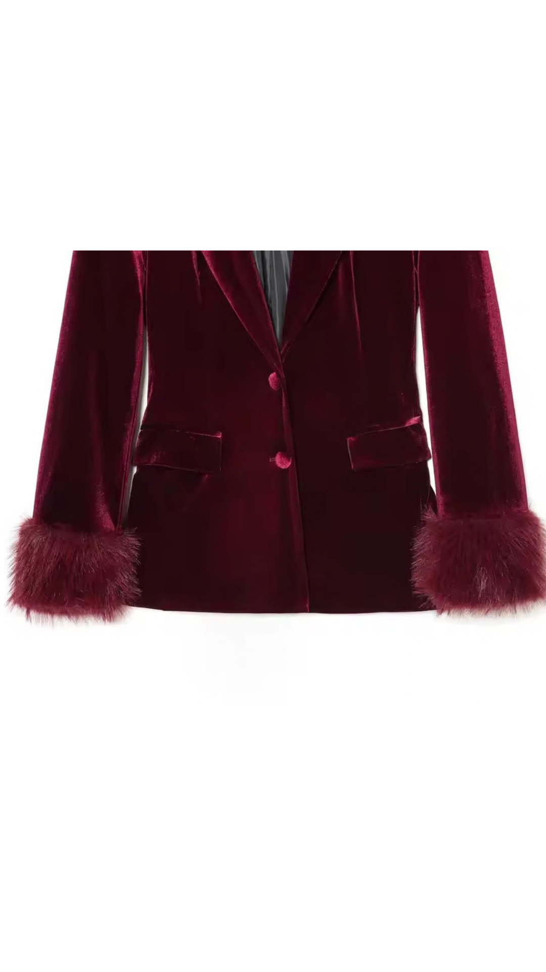 Fur blazer set