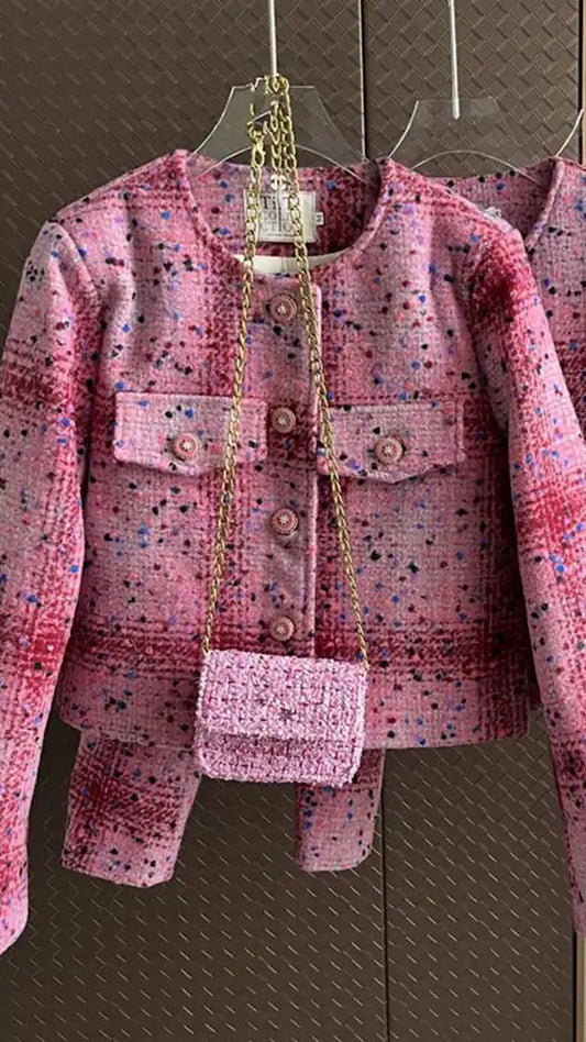 Pink Tweed Blazer