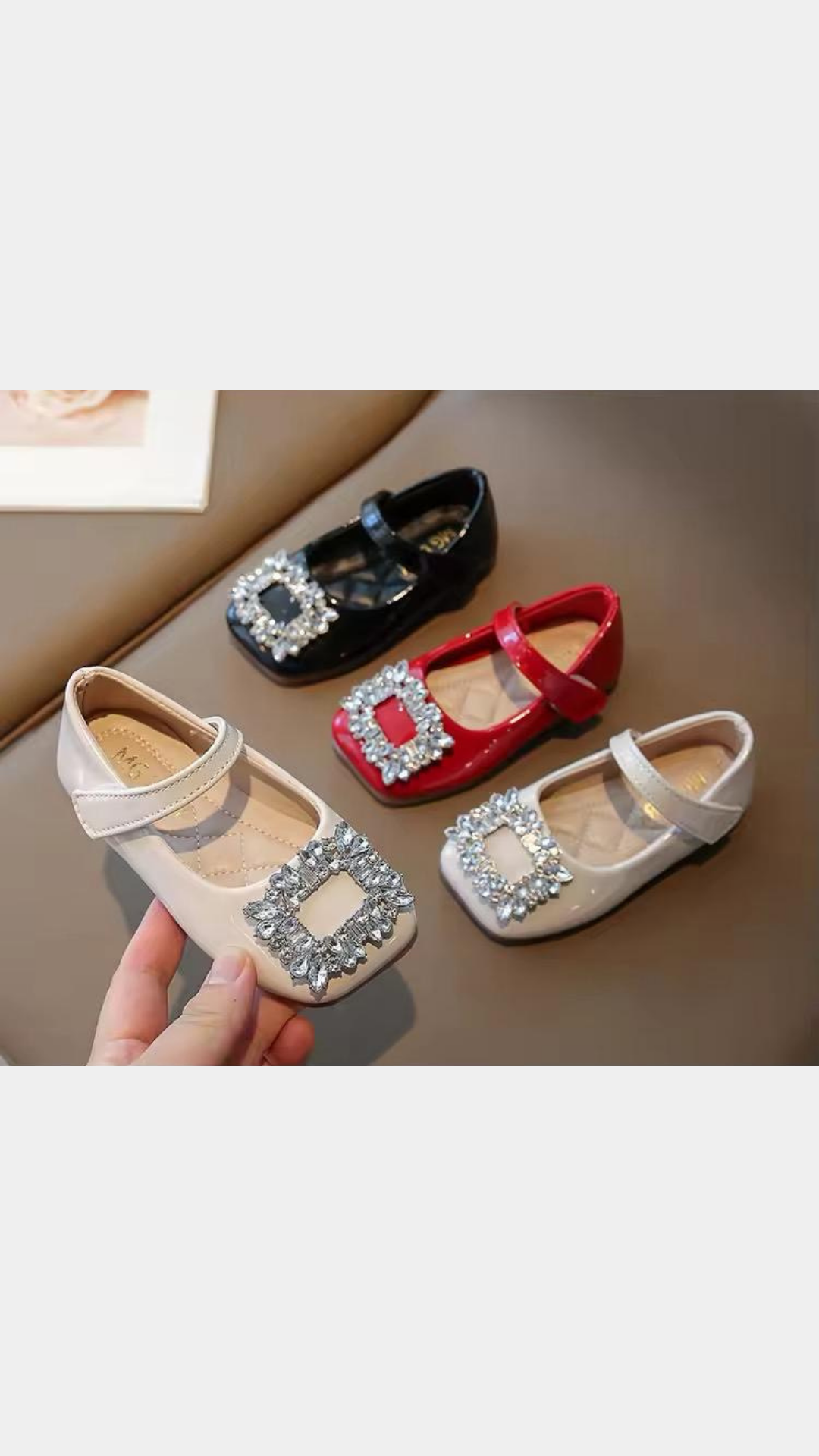 Embellished buckle flats