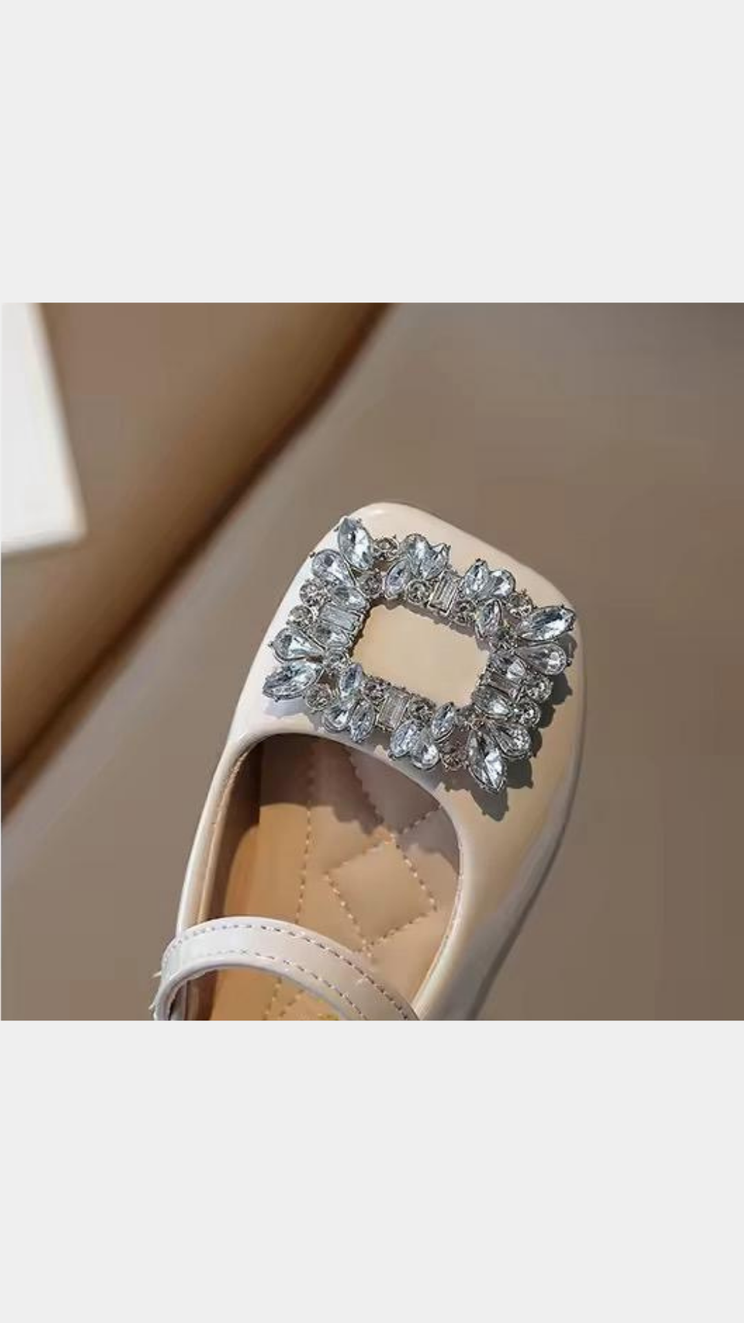 Embellished buckle flats