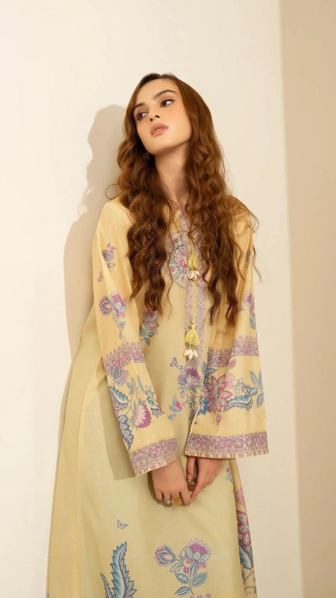 Long Gardenia Kurta & Dupatta Set