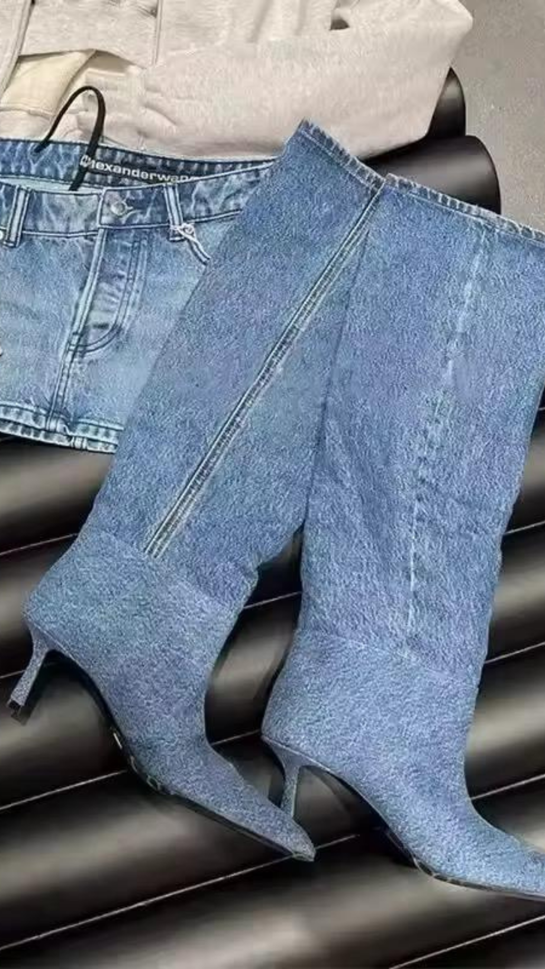 Denim Boots